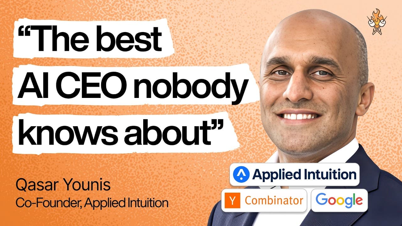 Qasar Younis, CEO and Co-Founder of Applied Intuition, speaking at a conference.