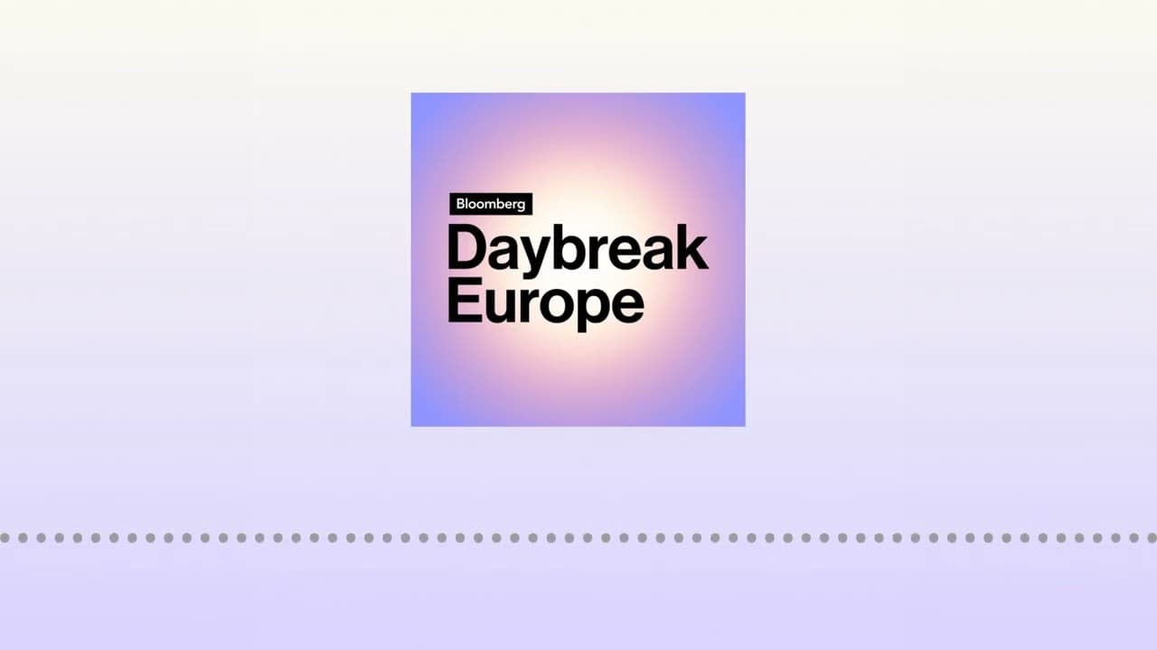 Bloomberg Daybreak Europe logo with soundwave visualization