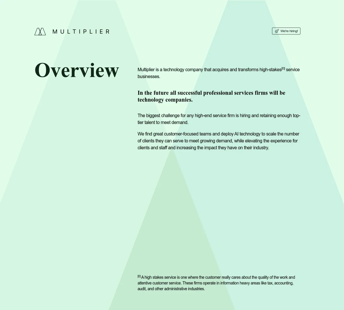 Screenshot of Multiplier Funding