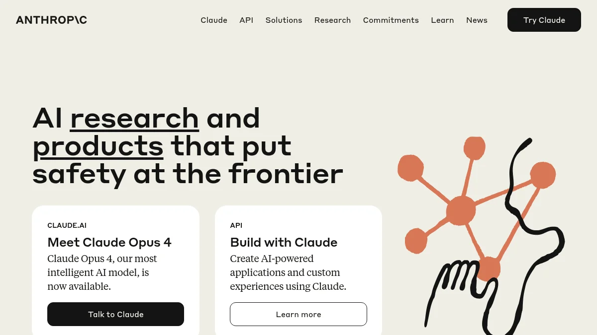 Screenshot of Anthropic AI app platform