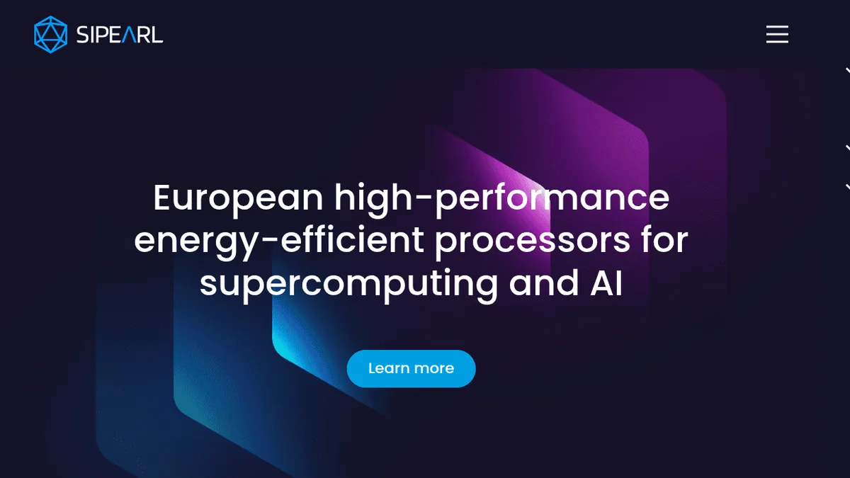 Screenshot of SiPearl Series A funding