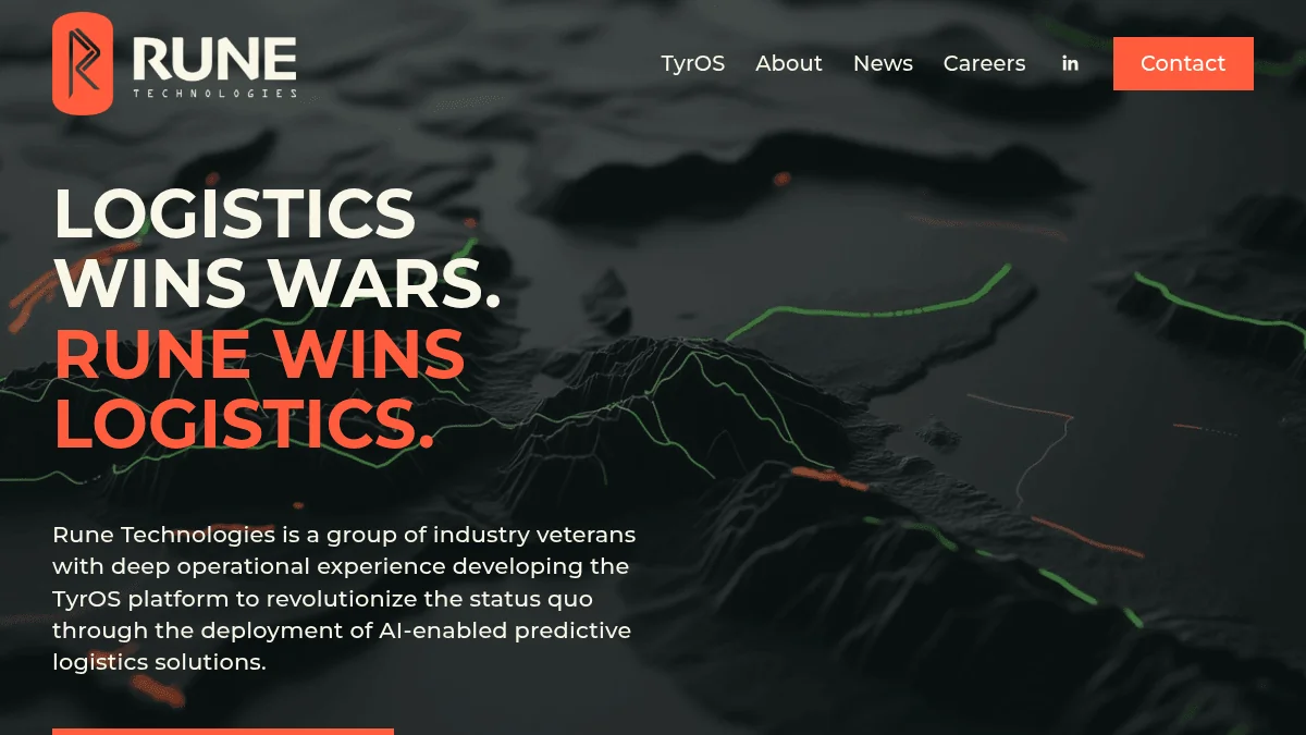 Screenshot of military AI logistics