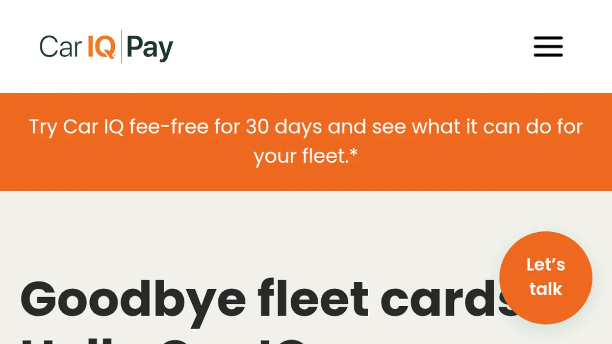 Screenshot of Car IQ growth financing