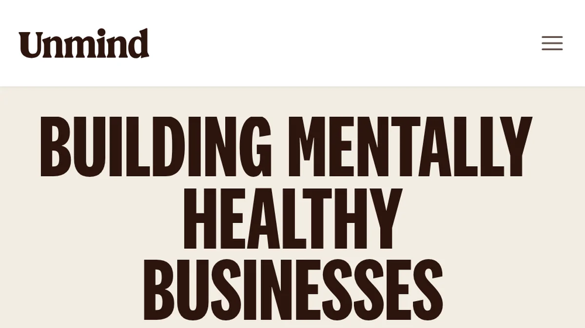 Screenshot of workplace mental health AI