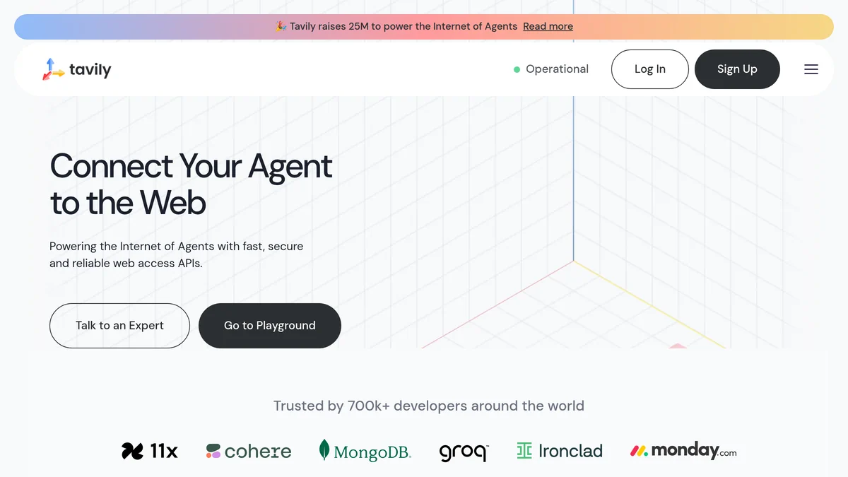 Screenshot of Tavily AI funding