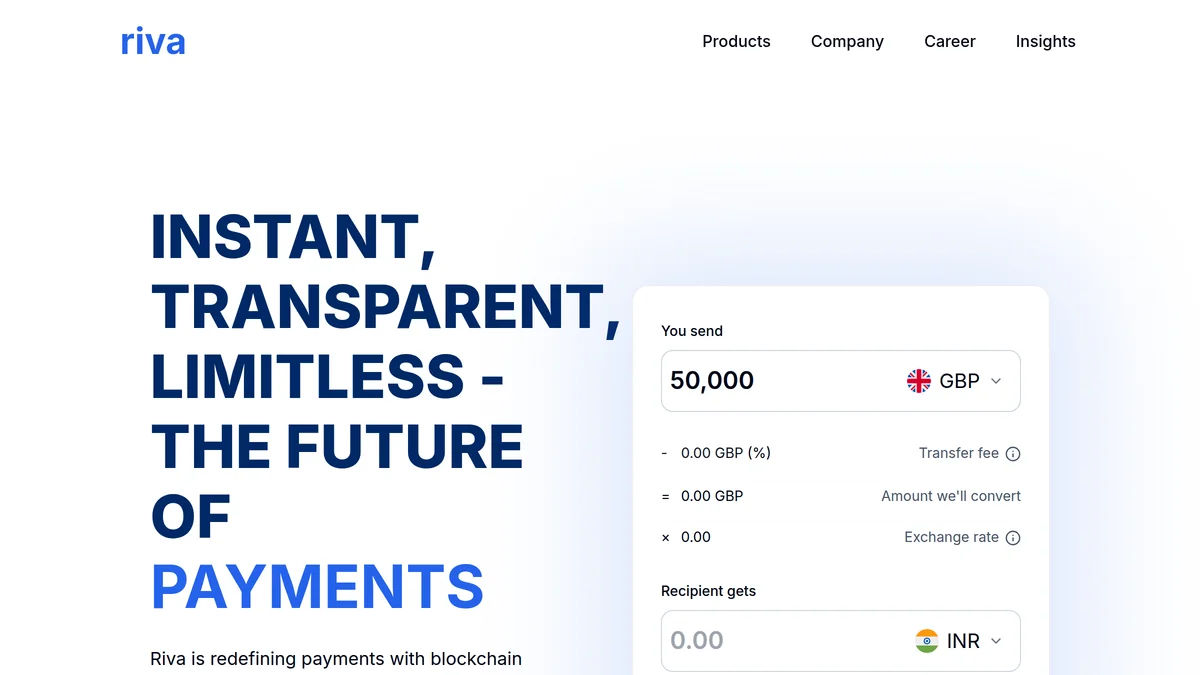 Screenshot of Riva Money funding