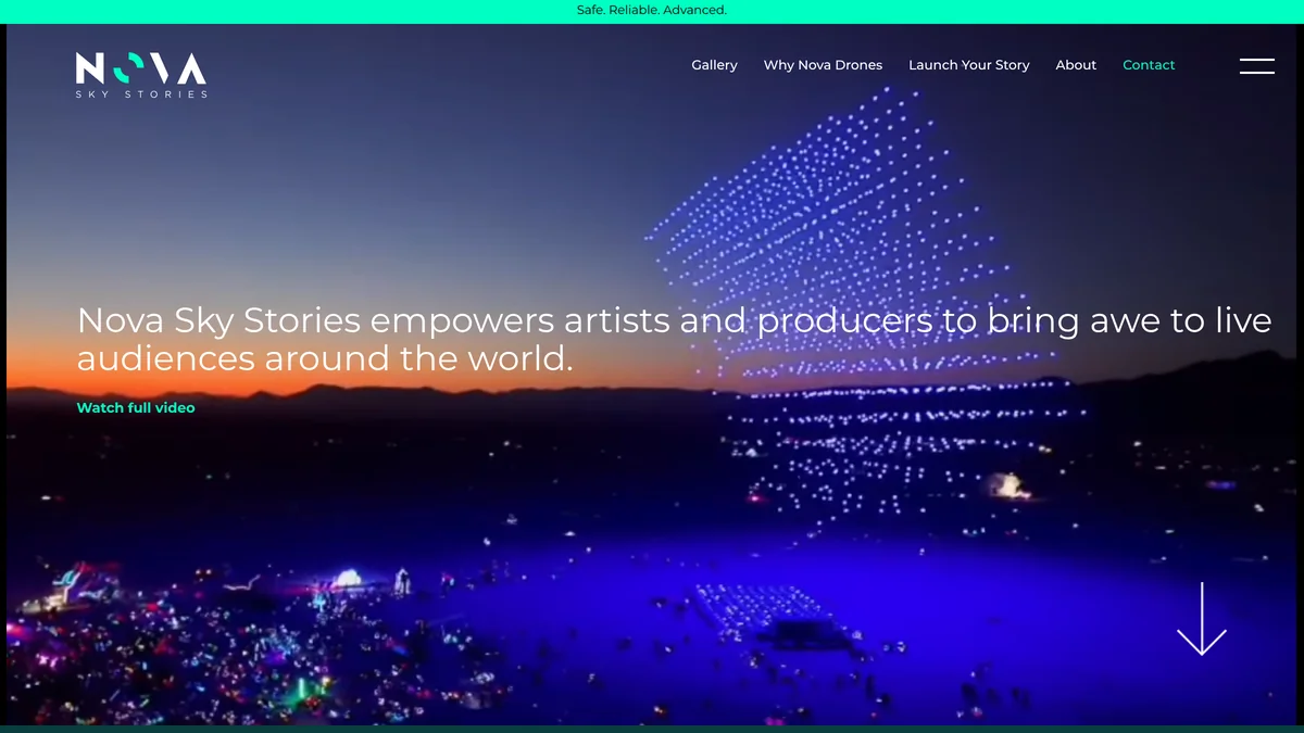 Screenshot of Nova Sky Stories funding