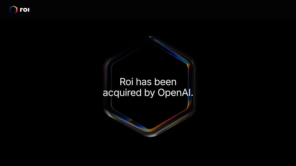 Screenshot of OpenAI acquires Roi