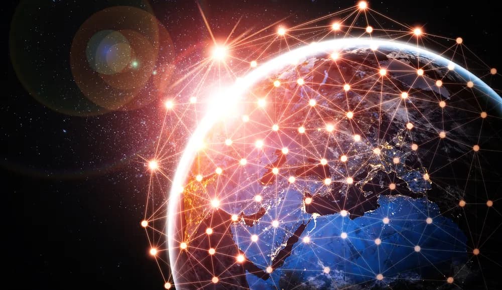 Abstract visualization of a modern data streaming platform, showing interconnected nodes and flowing information, representing high-throughput infrastructure.