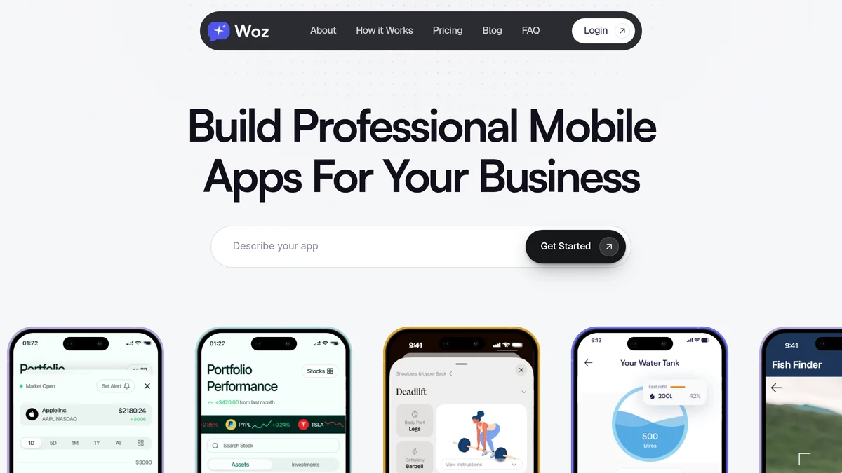 Screenshot of AI app factory