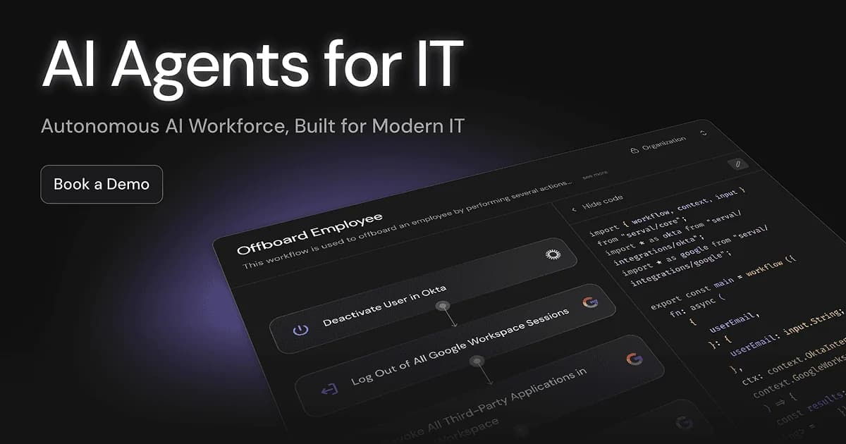 Screenshot of AI IT automation
