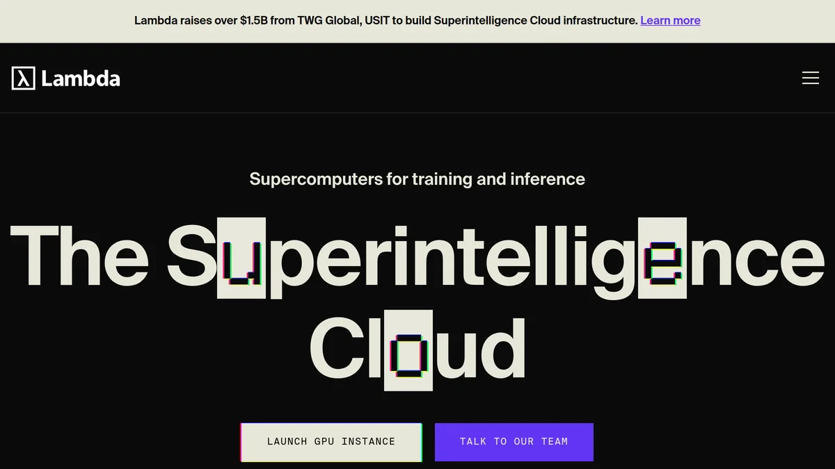 Screenshot of AI Data Center Funding