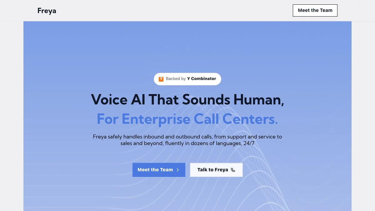 Screenshot of Freya funding
