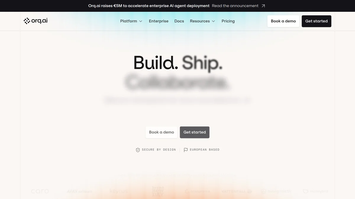 Screenshot of Orq.ai funding