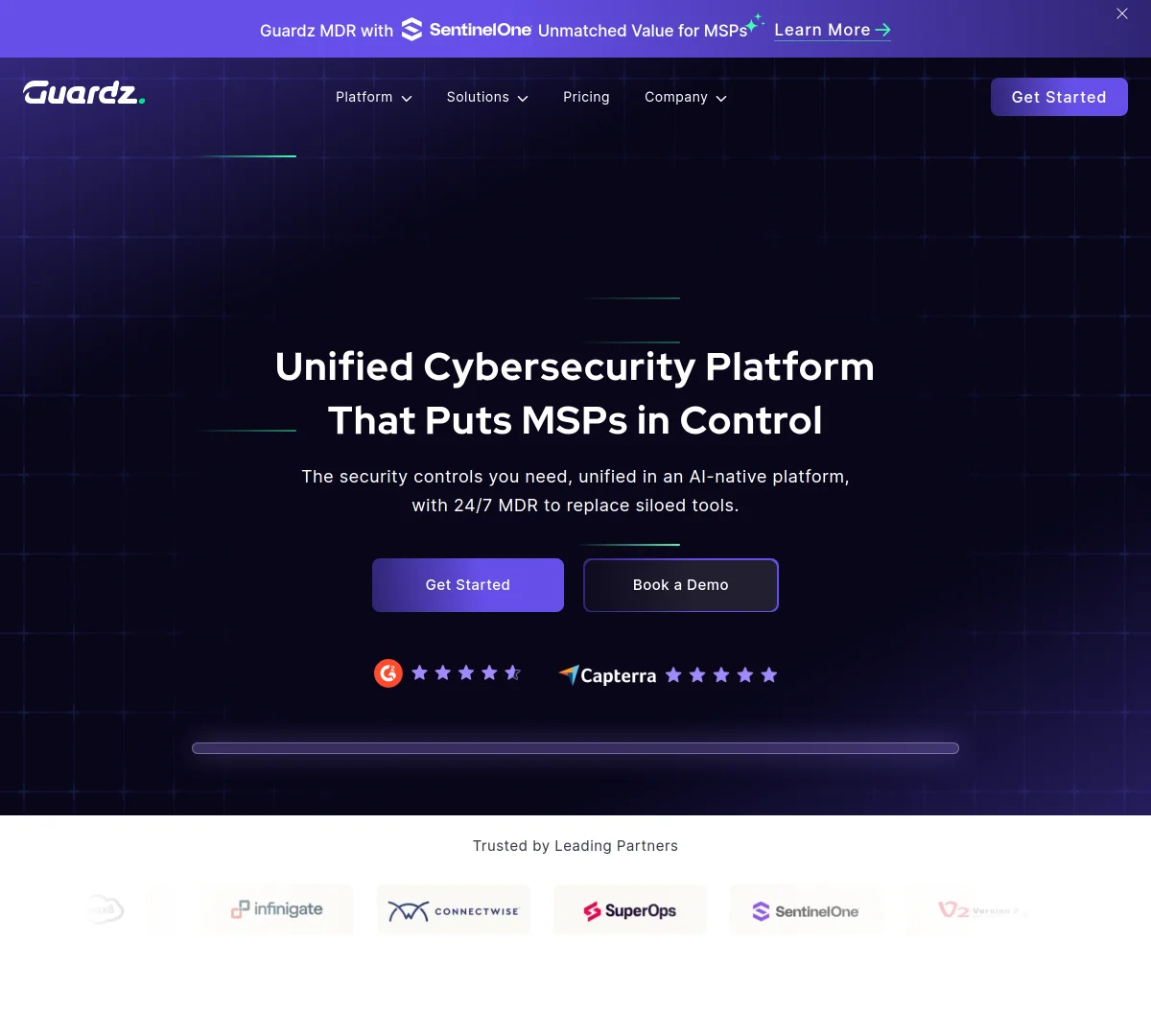 Screenshot of Guardz Cyber Series B Funding