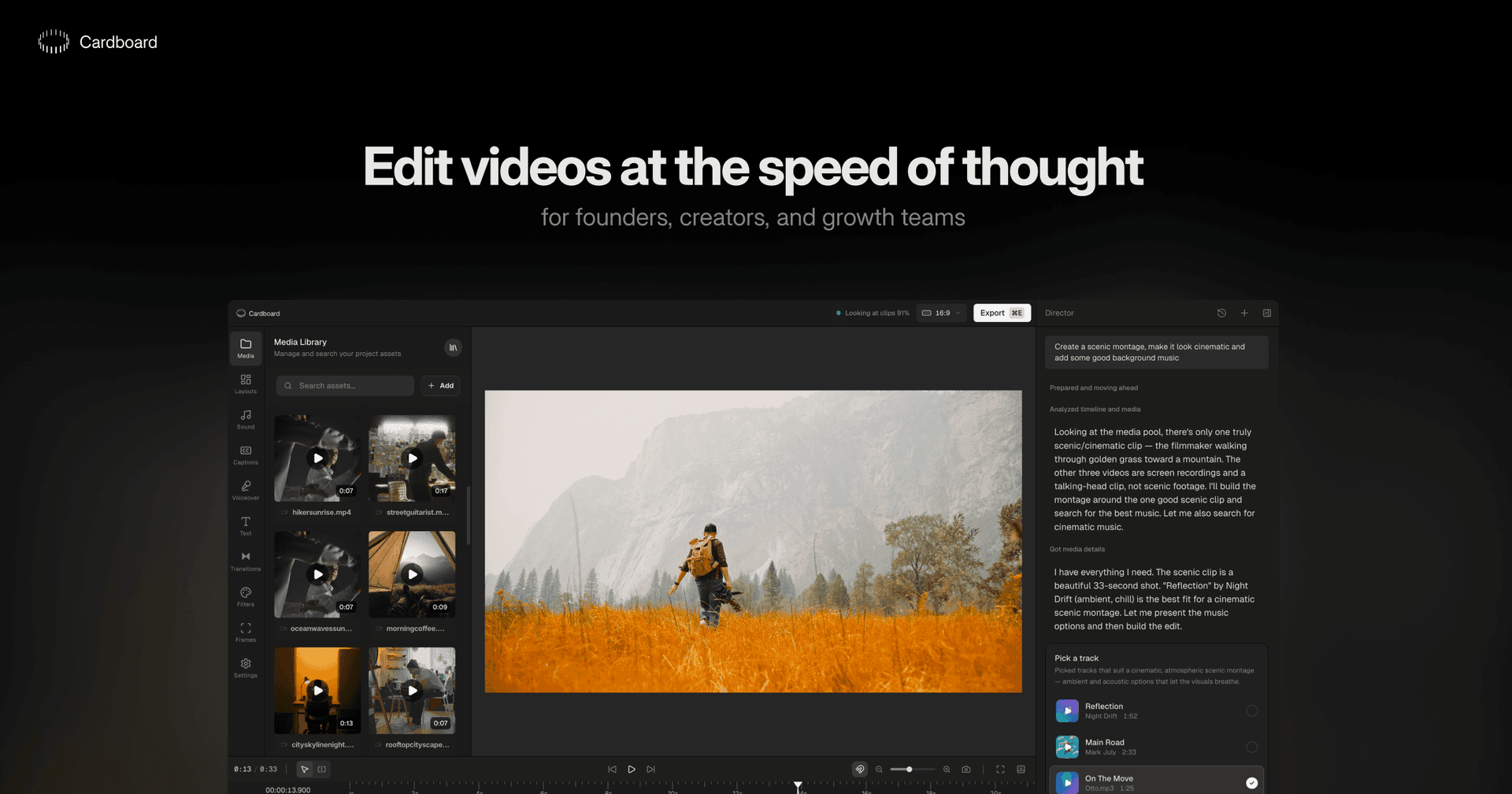 Claude's Corner: Cardboard — The Agentic Video Editor That Edits Like a Human