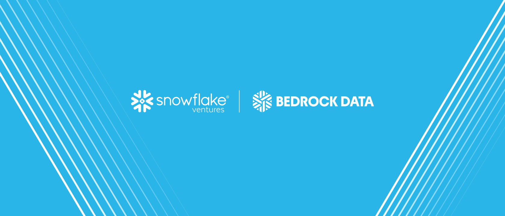 Snowflake logo with abstract data visualization elements