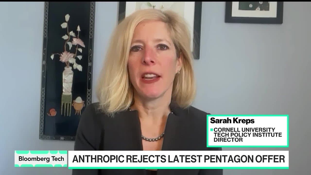 Conceptual image of artificial intelligence circuits connecting with military symbols.