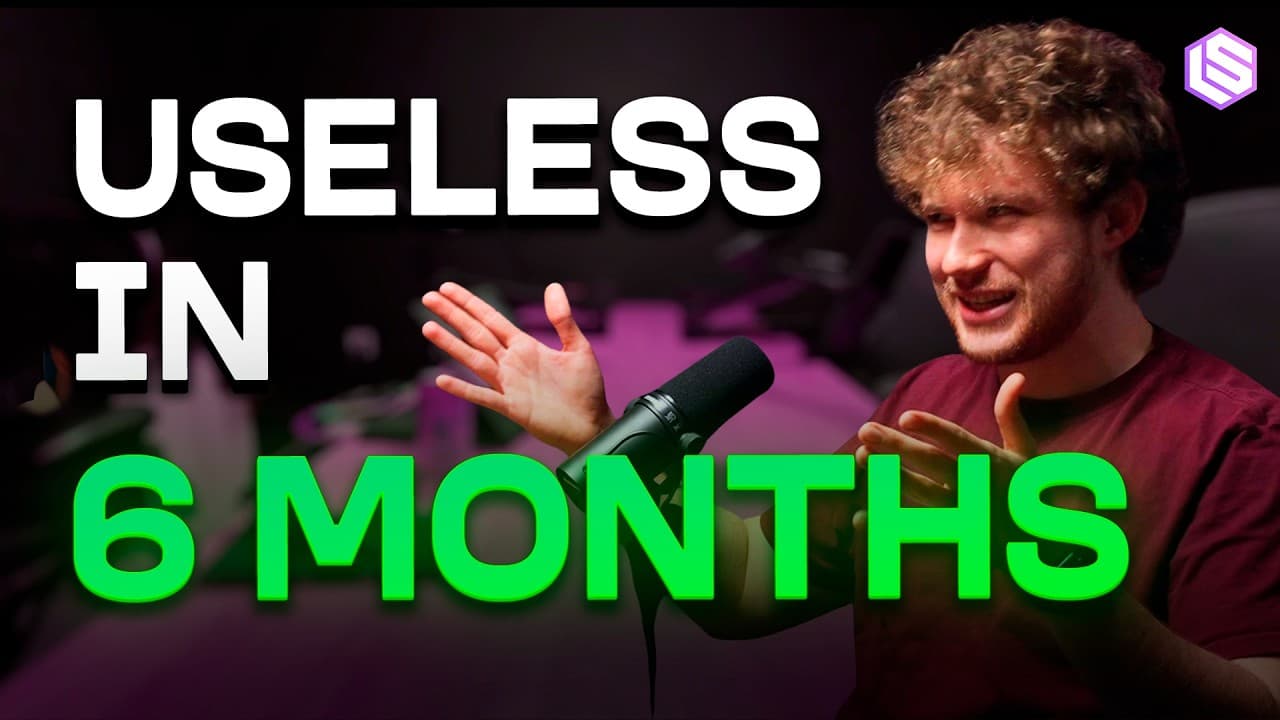 Abstract visualization of exponential growth curves intersecting with AI network nodes.